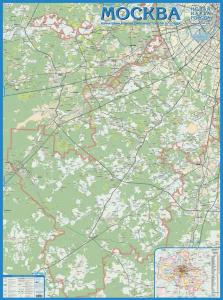 Настенная карта Присоединенные территории (ТиНАО) ламинированная (112)
