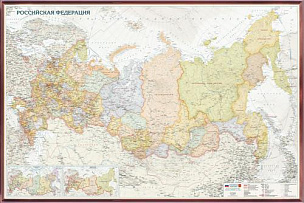 Рельефная политико-административная карта России 