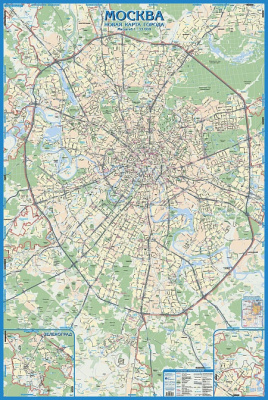 Настенная автодорожная карта Москвы (mos22012)
