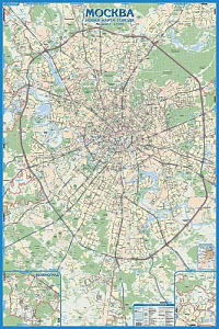 Настенная автодорожная карта Москвы